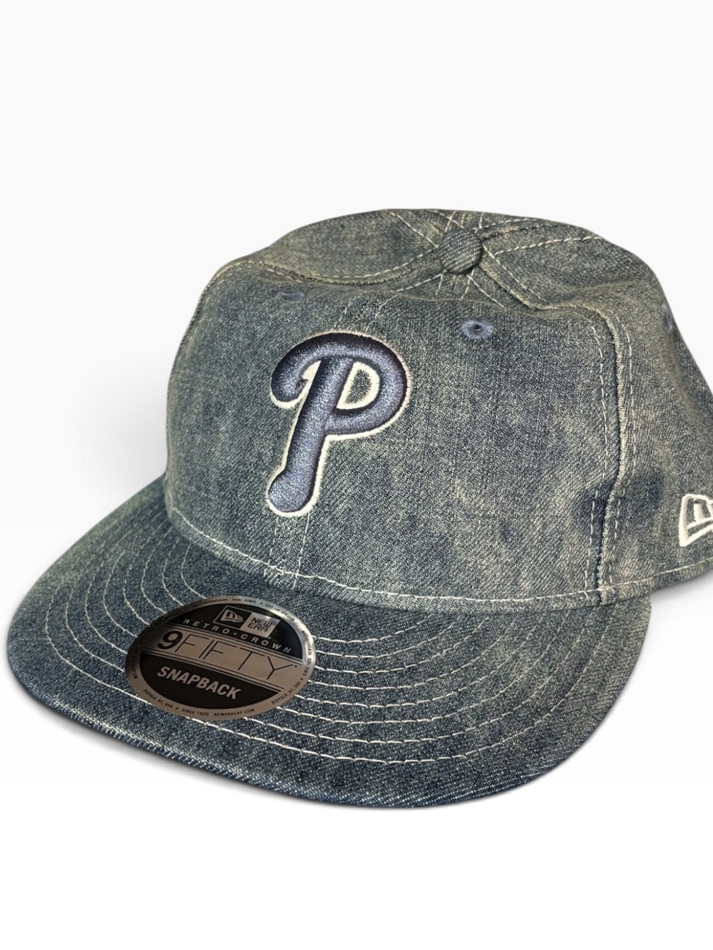 New Era Philadelphia Phillies Distressed Denim SnapBack Baseball Cap